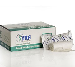 Vendas tipo Cambric de 7 cm x 3 mts